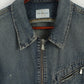 Calvin Klein Jeans Womens XL Denim Jacket Blue Cotton Full Zipper CK Detailed Unisex Top