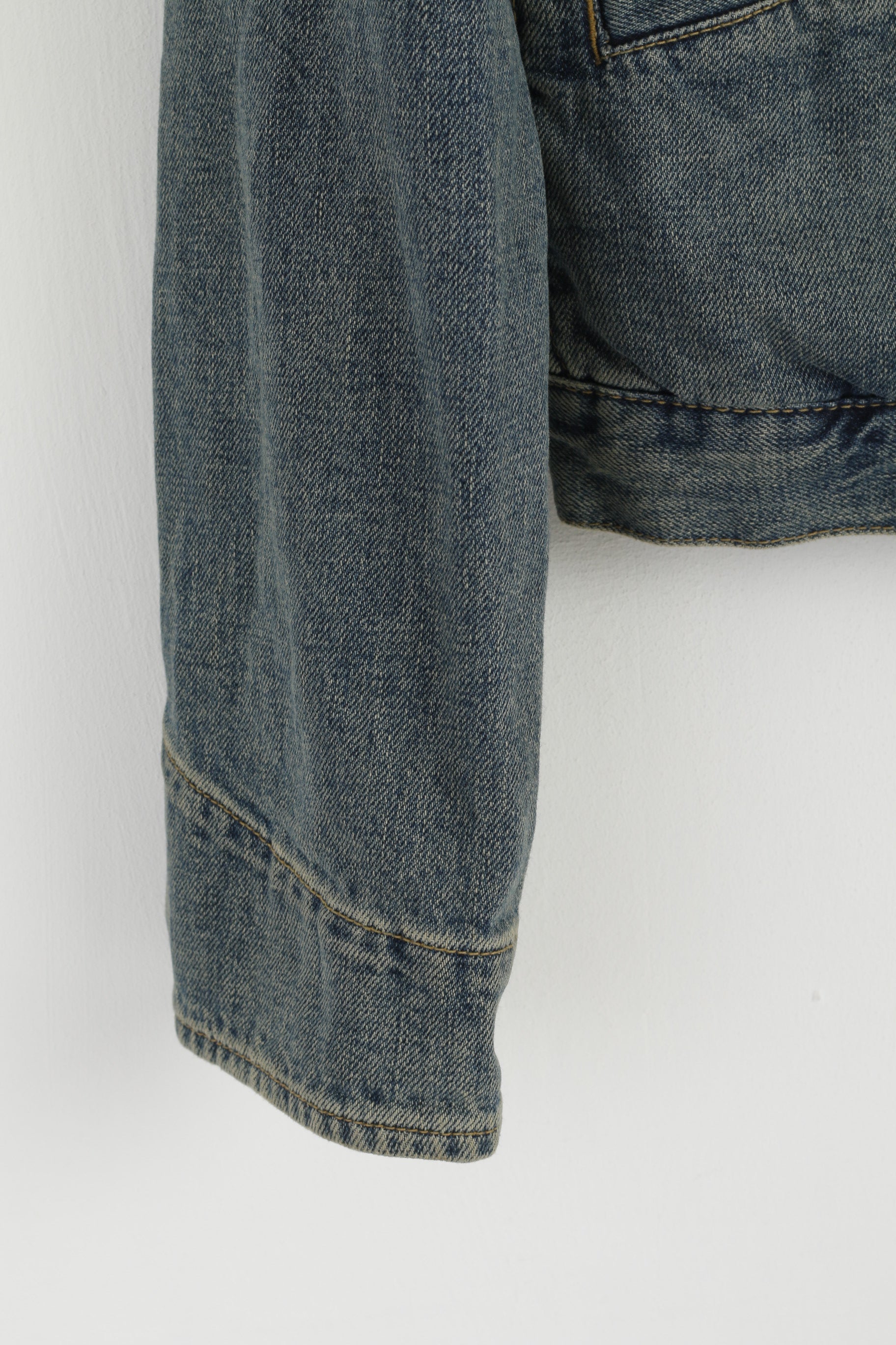Calvin Klein Jeans Womens XL Denim Jacket Blue Cotton Full Zipper CK Detailed Unisex Top