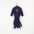 Ringspun Femmes 1 XS Manteau Violet Coton Harlequin Superbe Ceinture Designer Haut Asymétrique