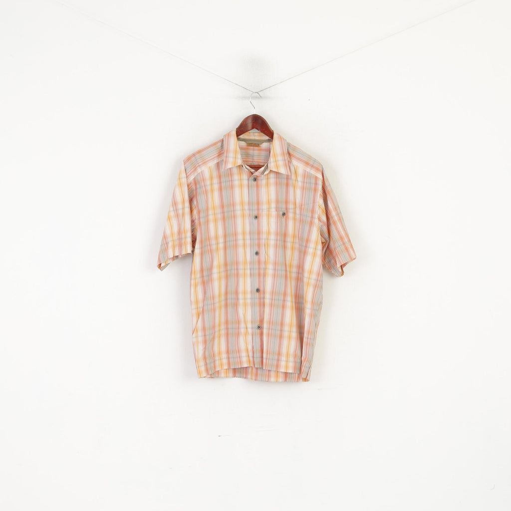 Camicia Salomon Uomo XL Casual Top da montagna con tasca a maniche corte arancione per esterni