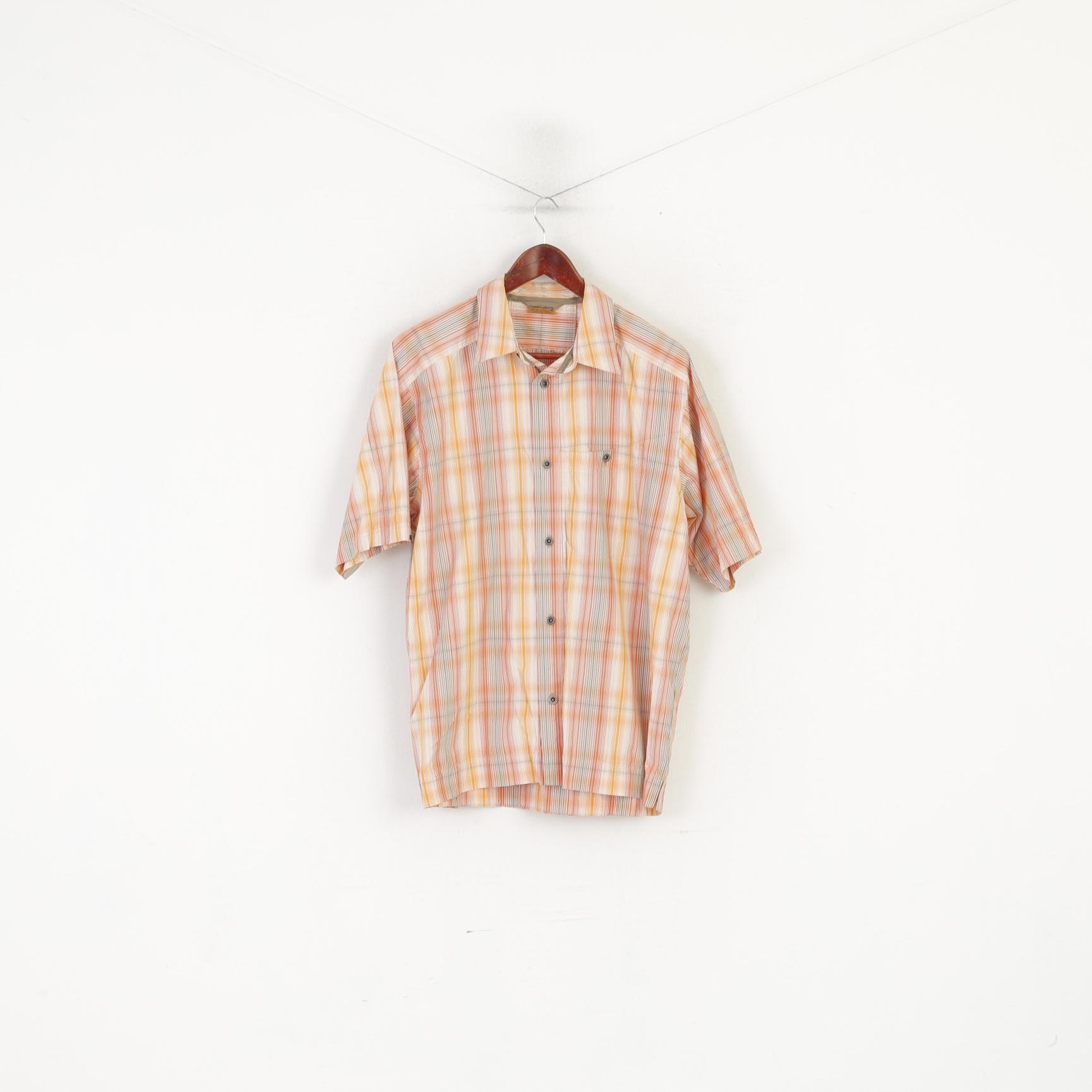 Camicia Salomon Uomo XL Casual Top da montagna con tasca a maniche corte arancione per esterni