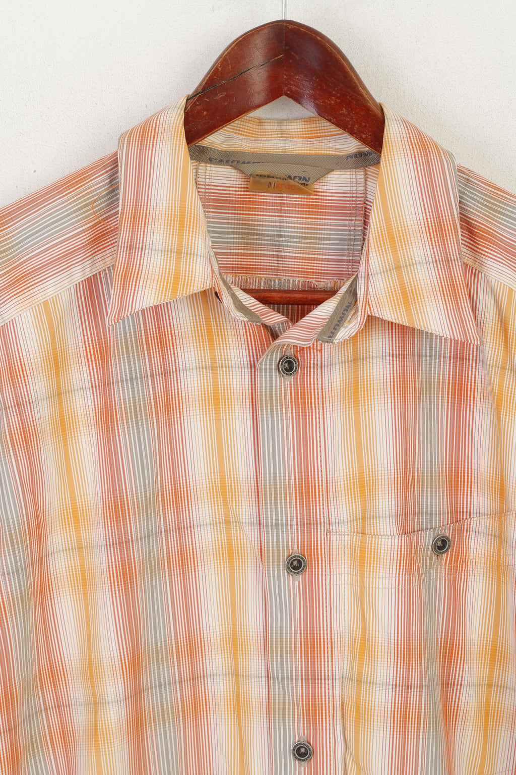 Camicia Salomon Uomo XL Casual Top da montagna con tasca a maniche corte arancione per esterni