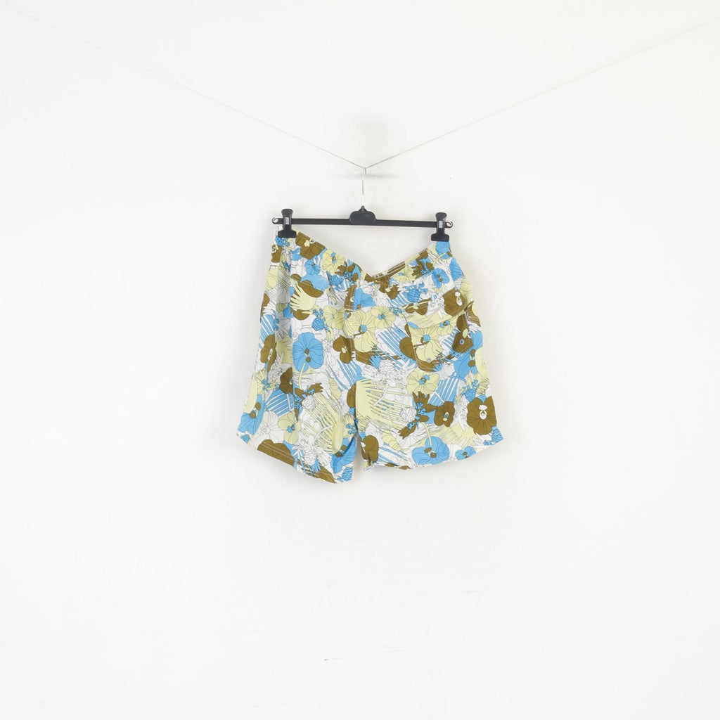 Pantaloncini Speedo da uomo XL Marrone floreale in nylon da nuoto Hawaii con coulisse foderata in rete