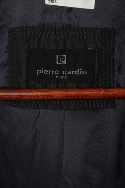 Pierre Cardin Paris Giacca da uomo 27 L Top casual militare imbottito lucido marrone scuro
