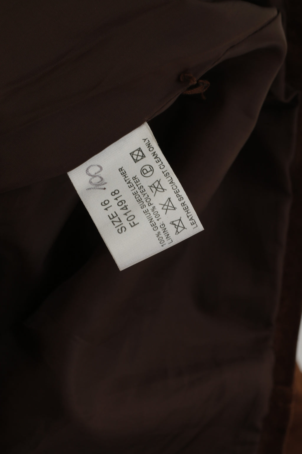 Joie De Vivre Veste femme 16 L en cuir suédé marron chocolat haut à simple boutonnage