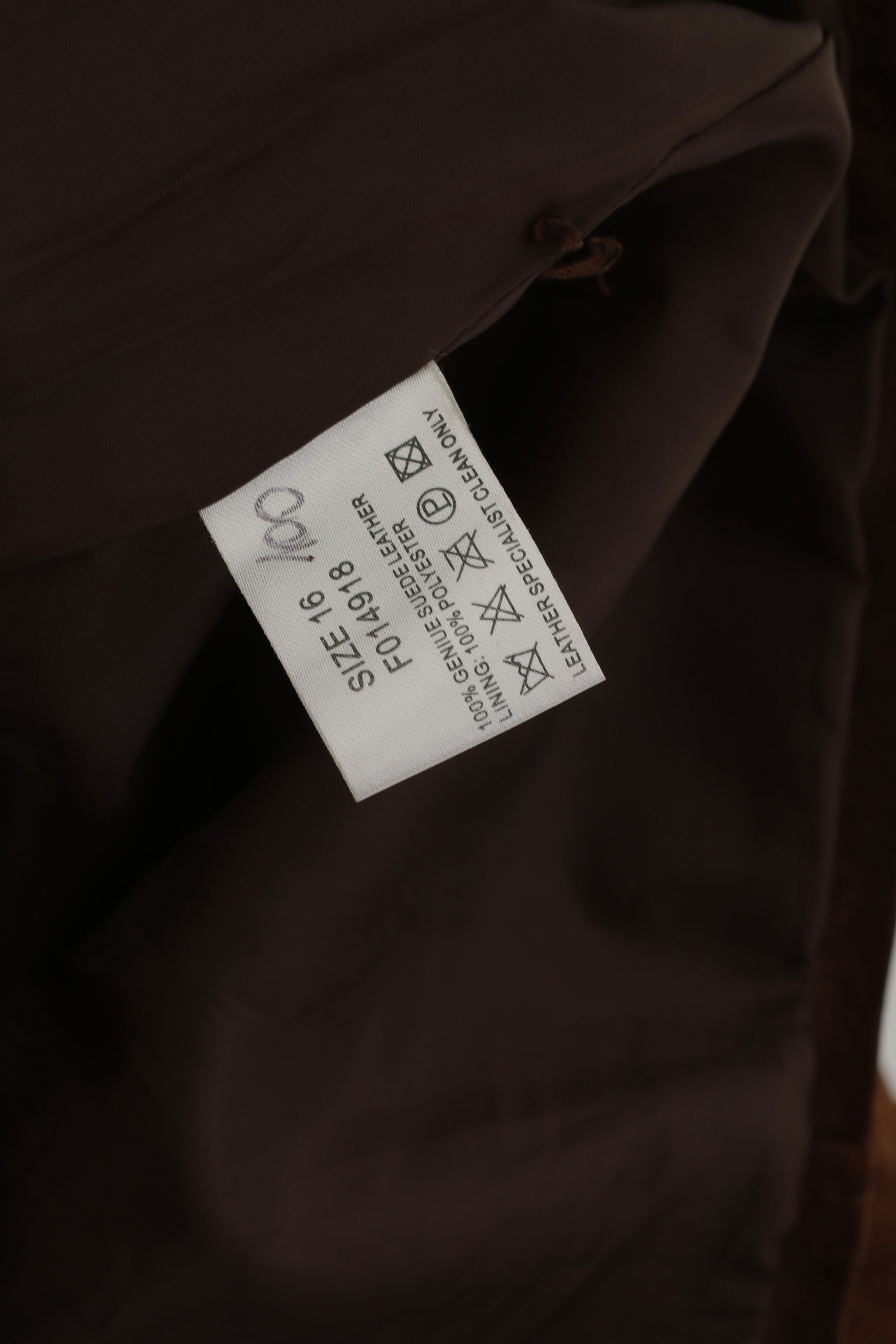 Joie De Vivre Veste femme 16 L en cuir suédé marron chocolat haut à simple boutonnage