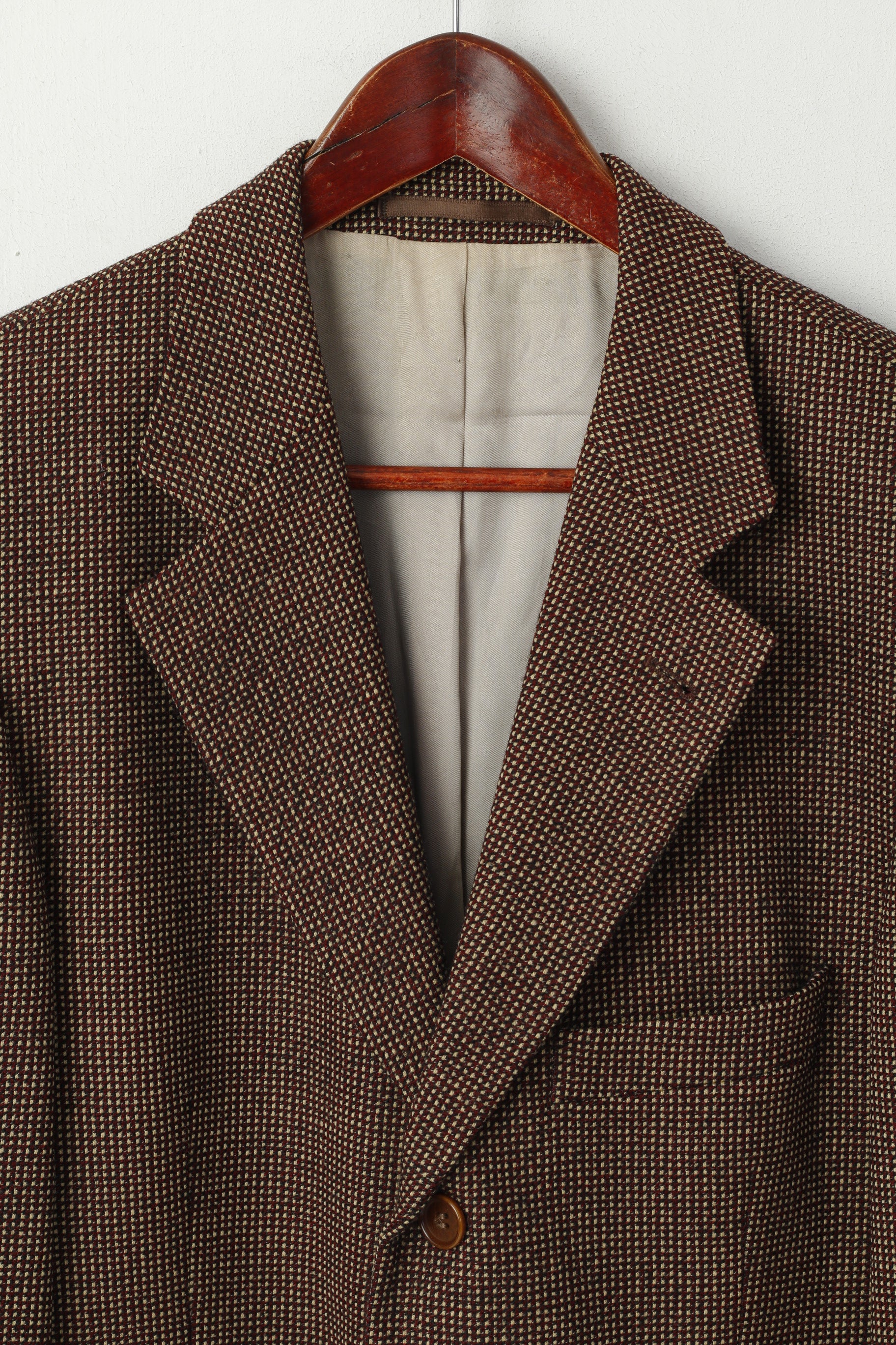 Hugo Boss Men 40 50 Blazer Brown Einstein Wool Look Mr Single Breasted Jacket