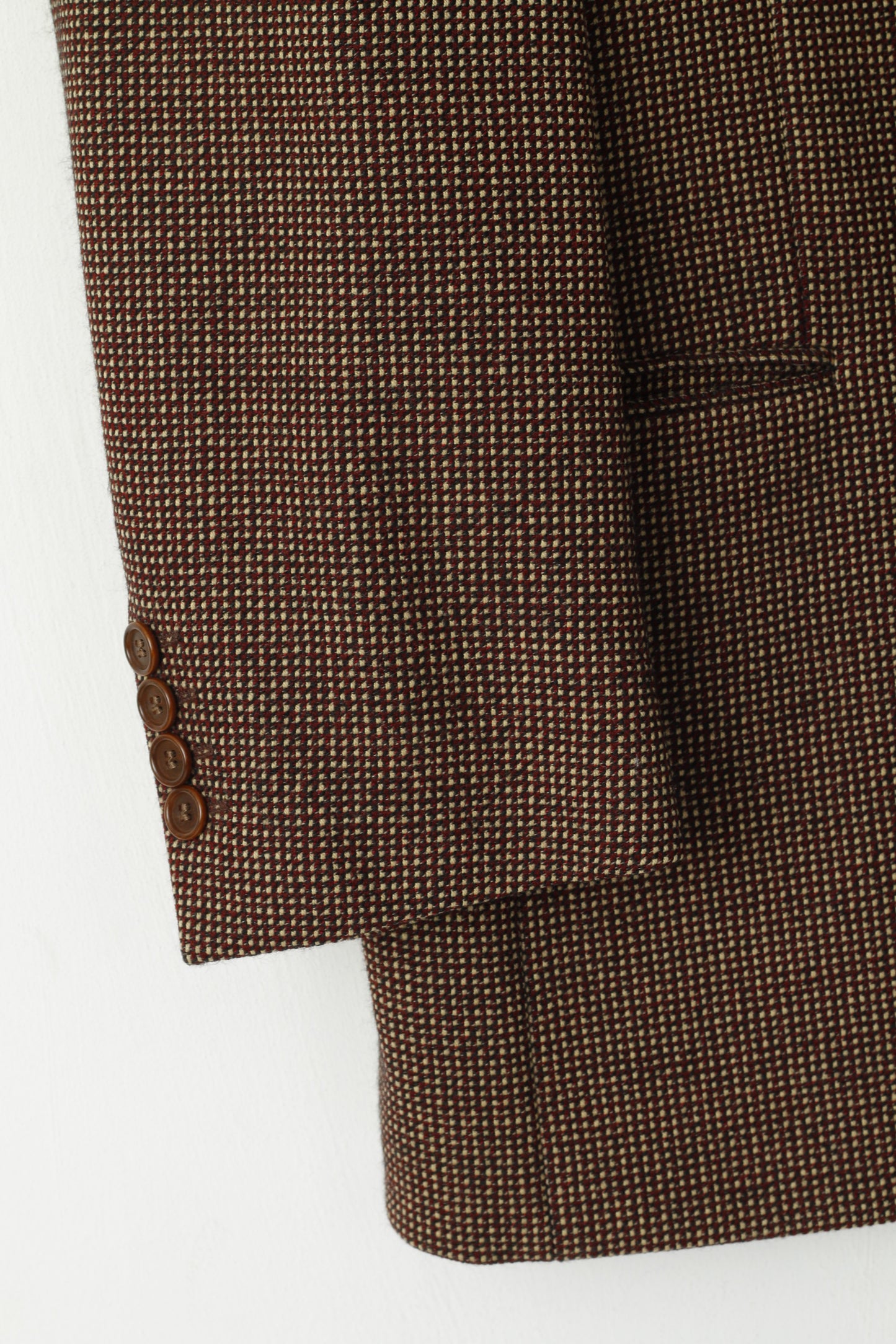 Hugo Boss Men 40 50 Blazer Brown Einstein Wool Look Mr Single Breasted Jacket