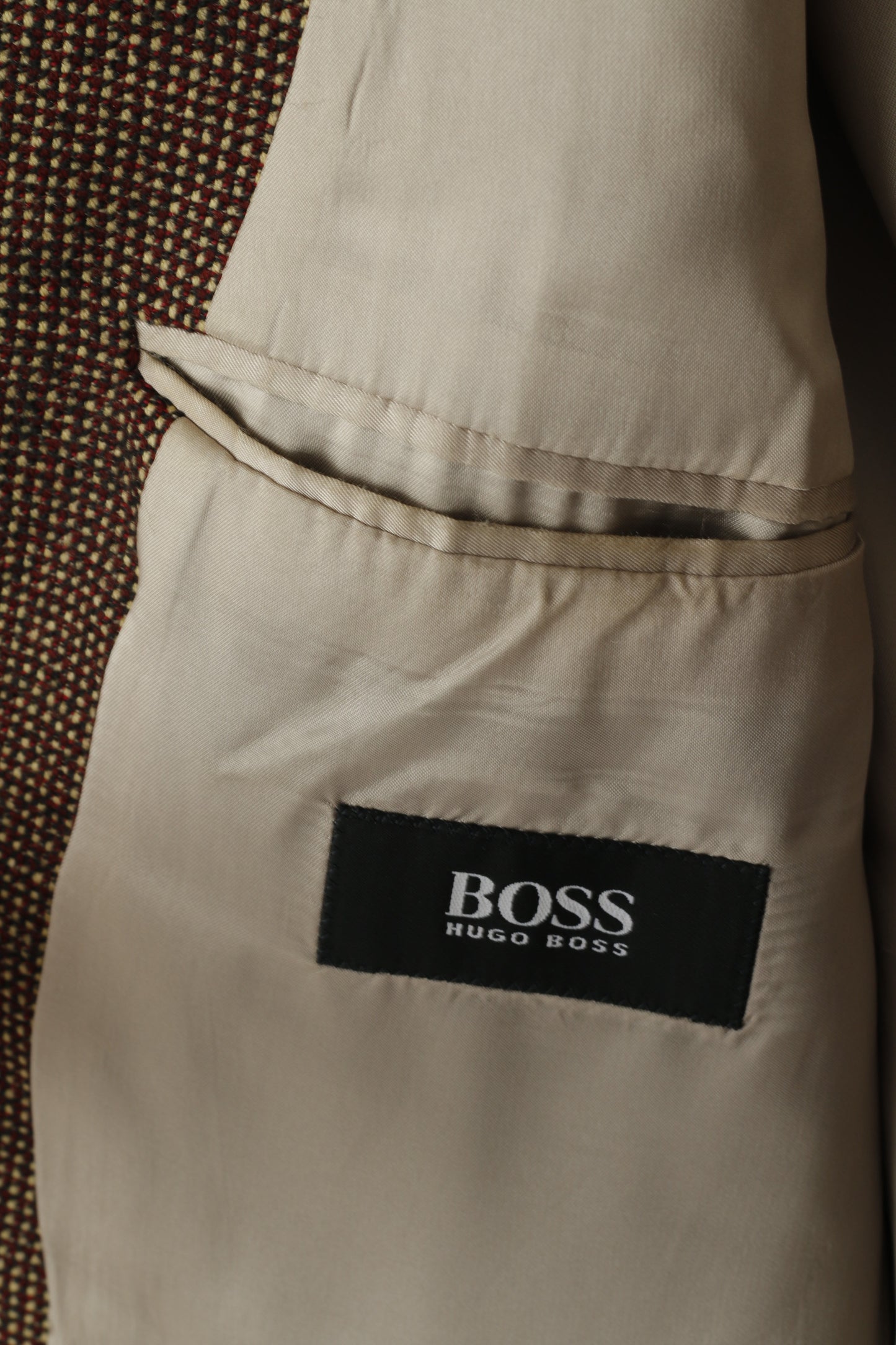 Hugo Boss Men 40 50 Blazer Brown Einstein Wool Look Mr Single Breasted Jacket