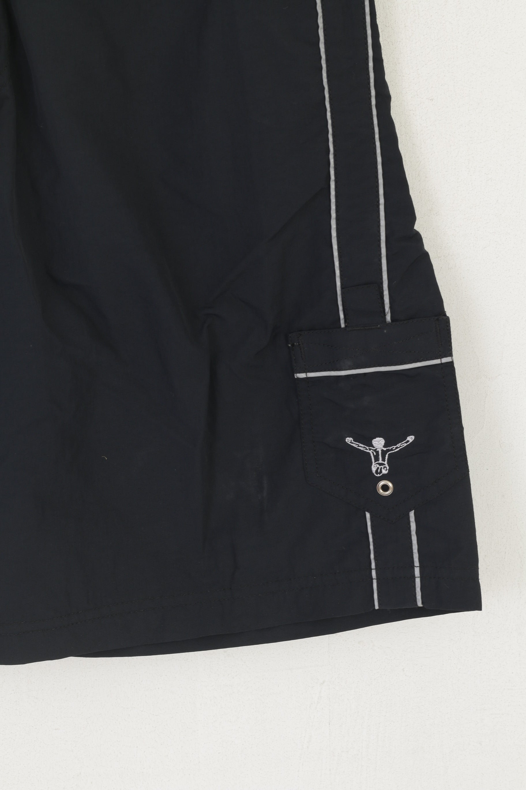 Chiemsee Homme 32 M Short Noir Nylon Imperméable Plage Été Bermuda