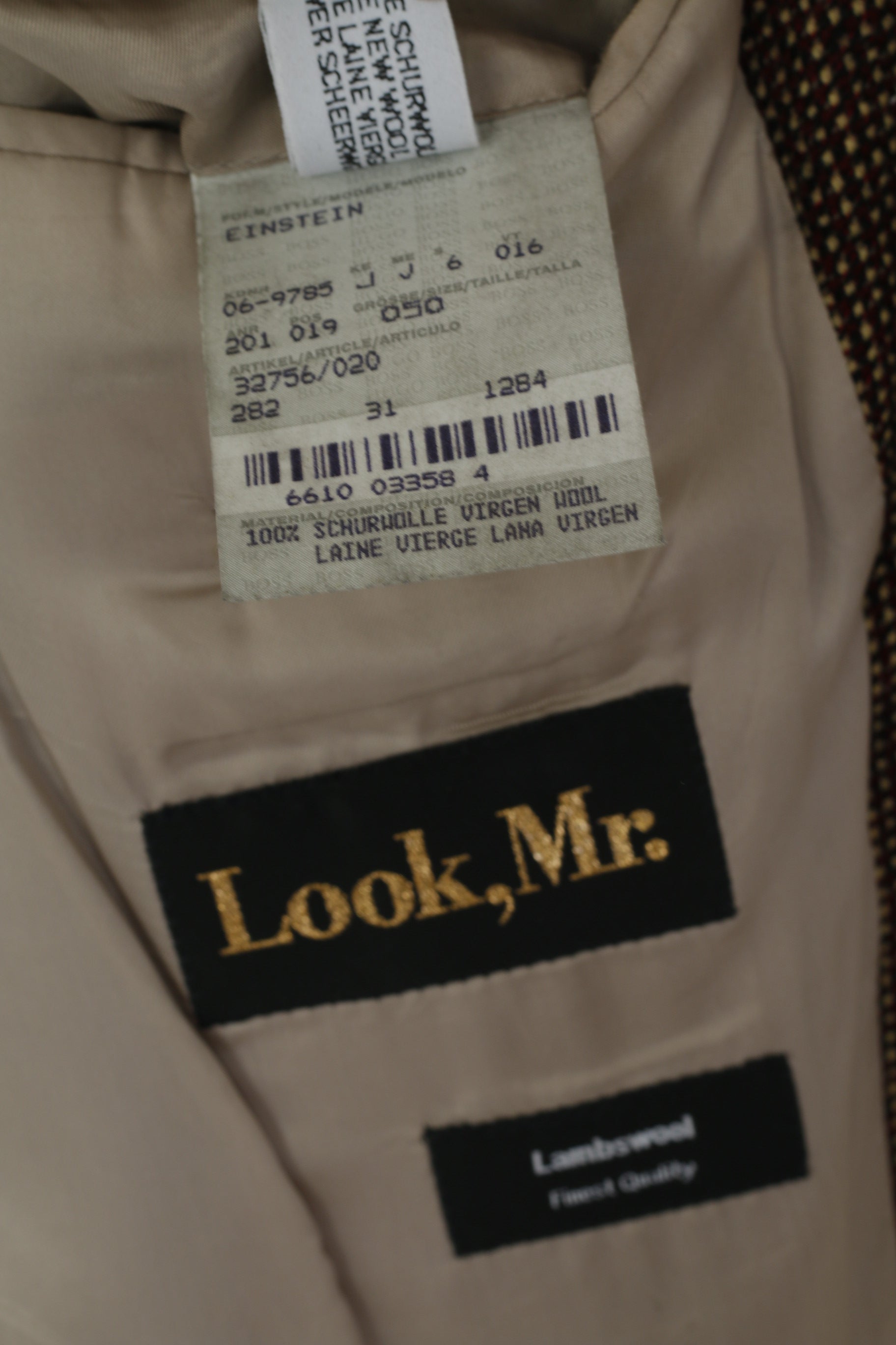 Hugo Boss Men 40 50 Blazer Brown Einstein Wool Look Mr Single Breasted Jacket