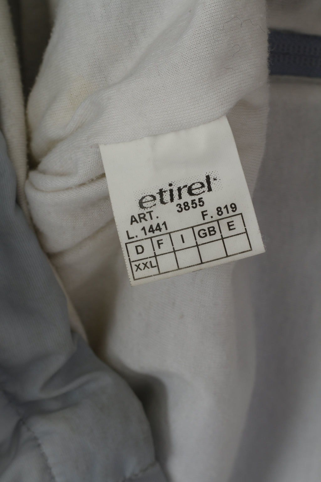 Etirel le style Sportif Men XXL Jacket Grey Pullover Sportswewar Lightweigt Top