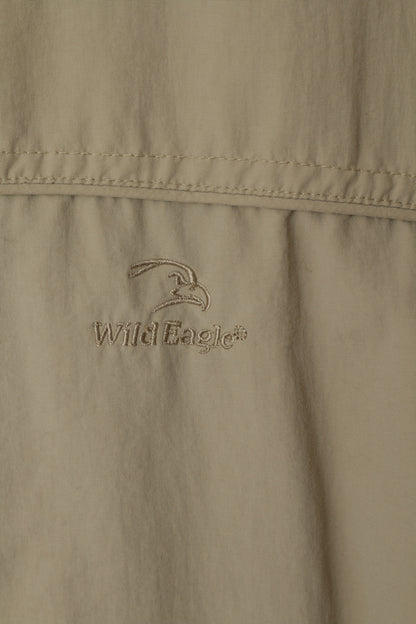 Wild Eagle Veste XL pour homme en nylon taupe imperméable léger avec fermeture éclair