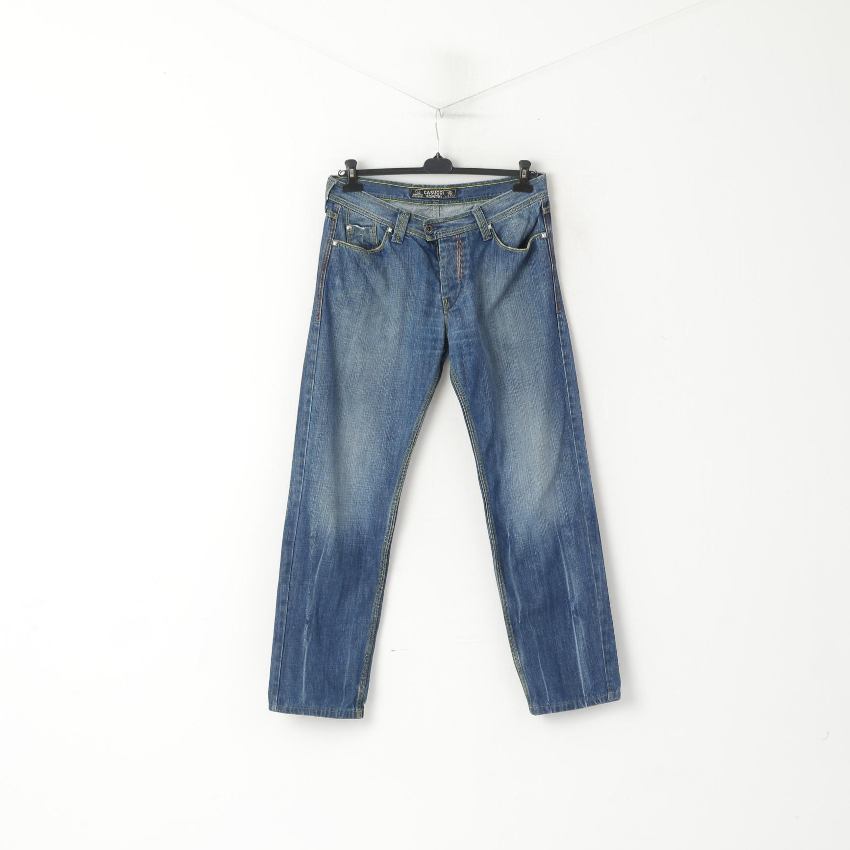 Casucci King Jeans Homme 36 50 Jeans Pantalon Marine Coton Denim Pantalon Droit