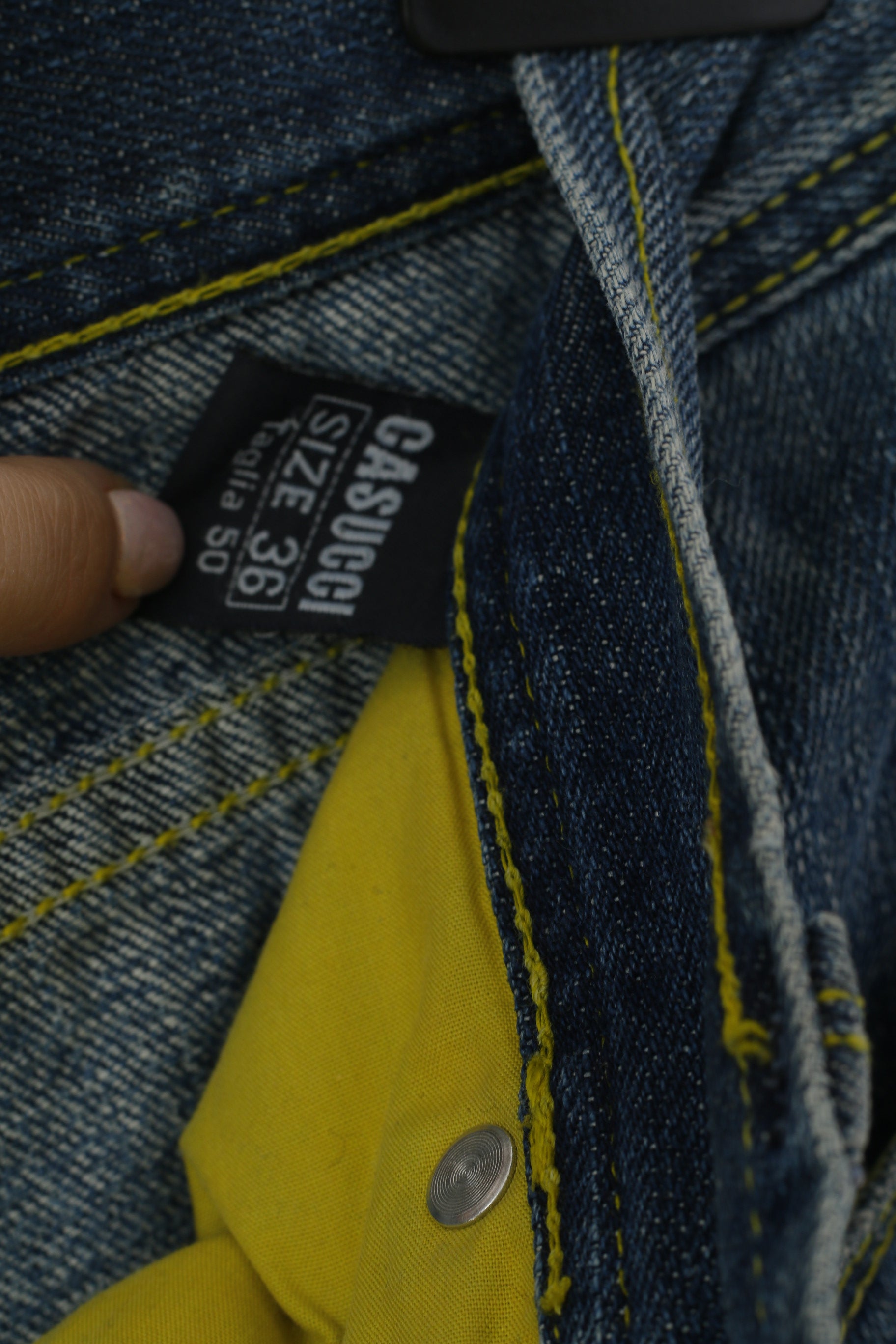 Casucci King Jeans Homme 36 50 Jeans Pantalon Marine Coton Denim Pantalon Droit