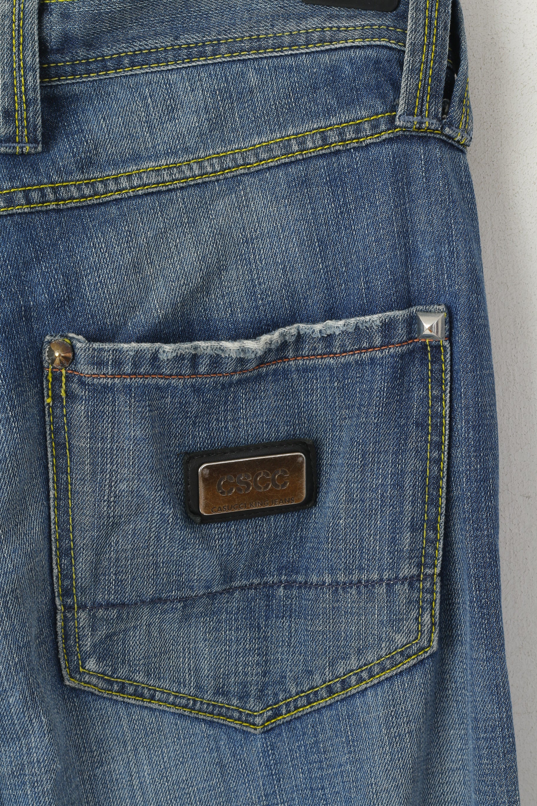 Casucci King Jeans Homme 36 50 Jeans Pantalon Marine Coton Denim Pantalon Droit