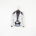 Nalini Hommes L Chemise de Cyclisme Blanc Manches Amovibles Italie Full Zip Bike Pro Wear