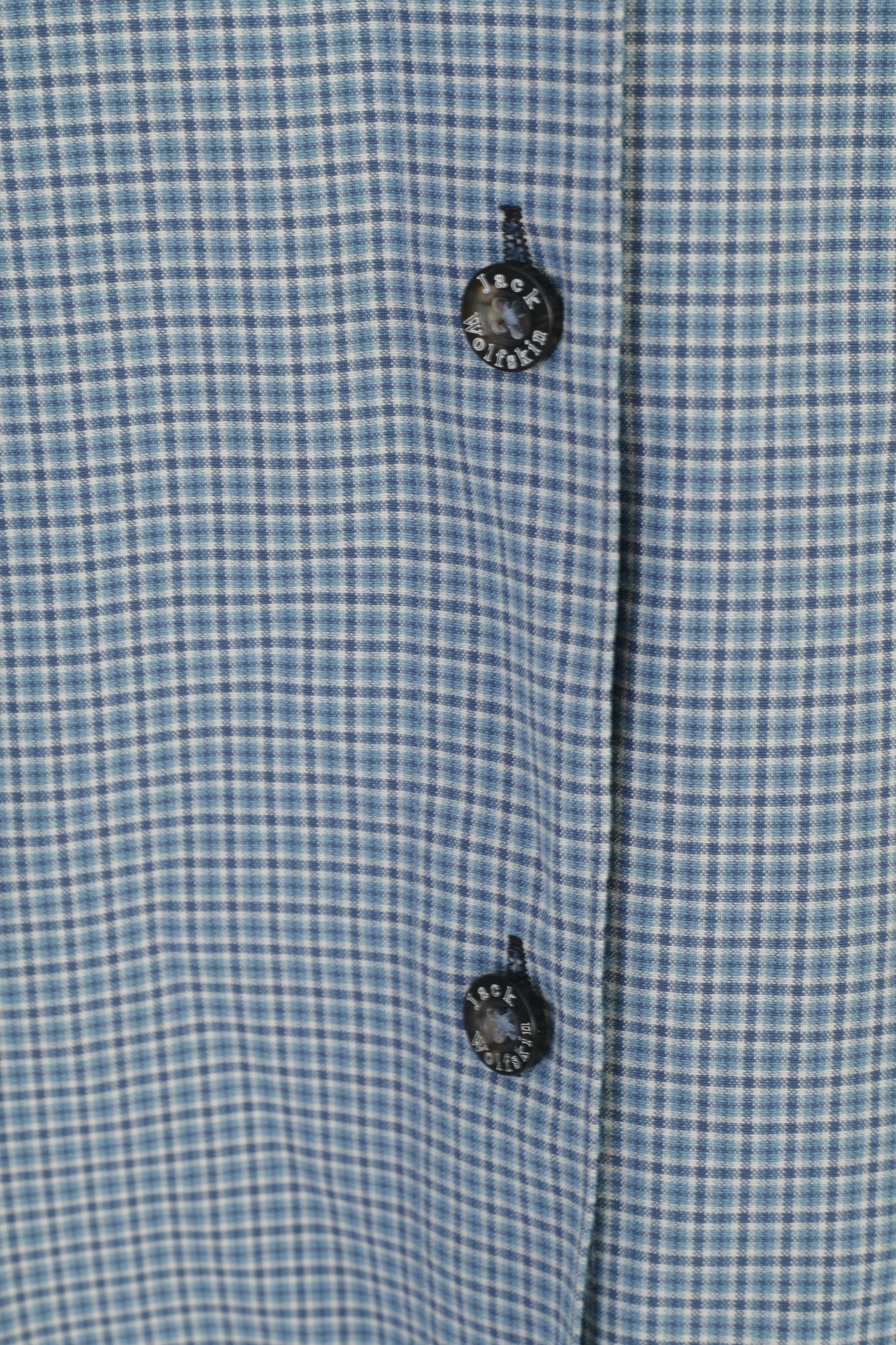 Jack Wolfskin Women M Casual Shirt Blue Check Vintage Outdoor Sport Top
