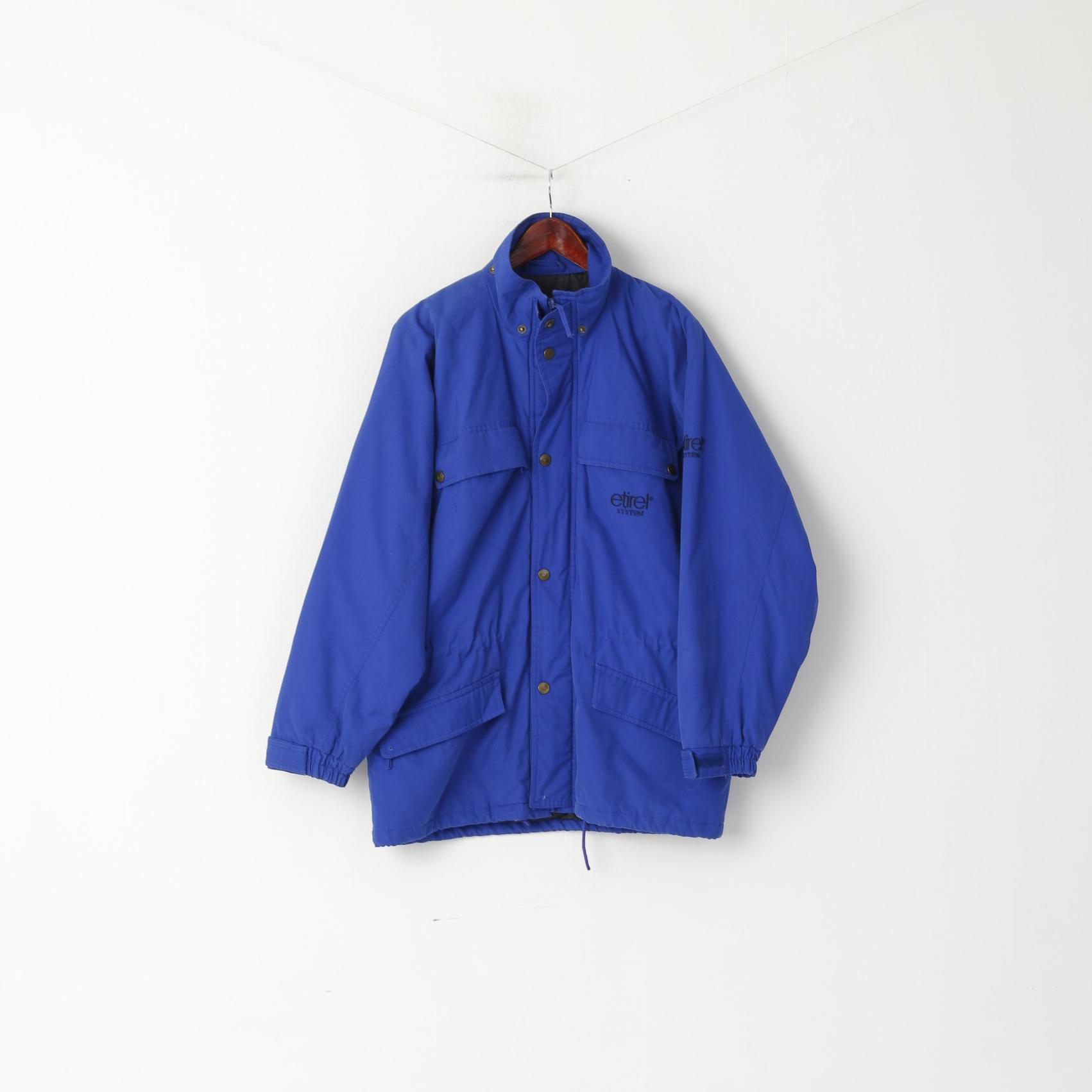 Etirel Le Style Sportif Homme M Veste Bleu Coton Rembourré Vintage Outdoor Parka