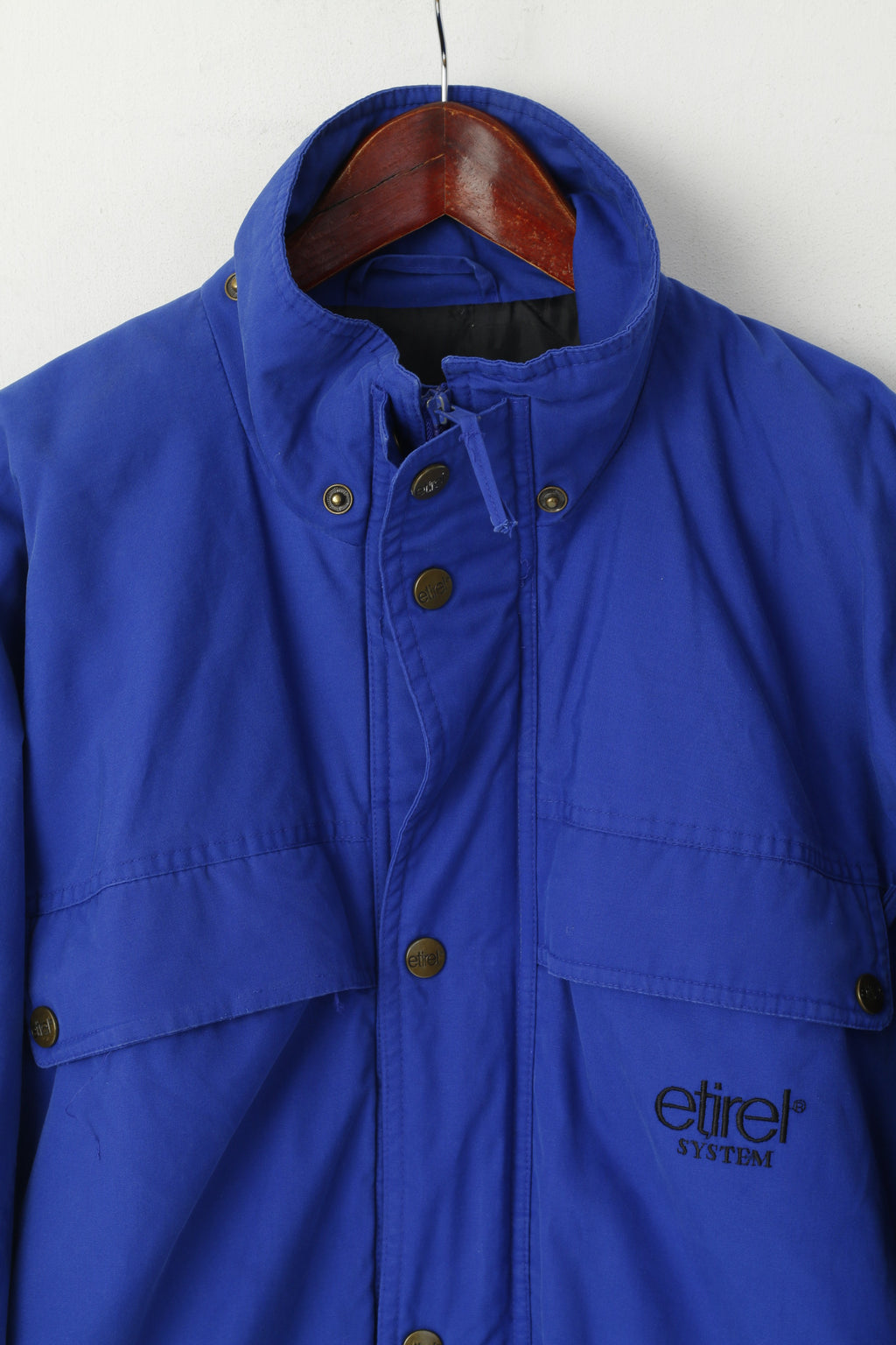 Etirel Le Style Sportif Homme M Veste Bleu Coton Rembourré Vintage Outdoor Parka