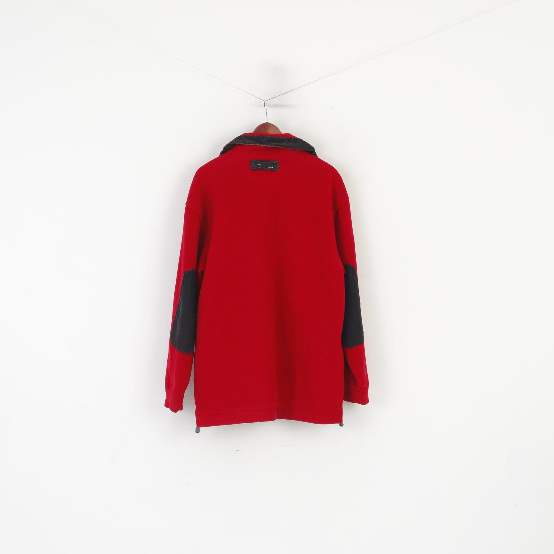Colorado hommes XXL polaire haut rouge pull Vintage col zippé vêtements de sport sweat
