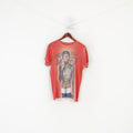 Bleu 84 hommes L (M) chemise rouge graphique Kid encre pleine vitesse Tour musique haut
