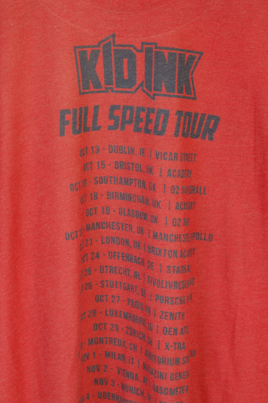 Blue 84 Men L (M) Shirt Red Graphic Kid Ink Full Speed Tour Music Top