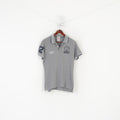 Franklin Marshall Hommes M Polo Gris Coton Athletic Crew #82 Slim Fit Top