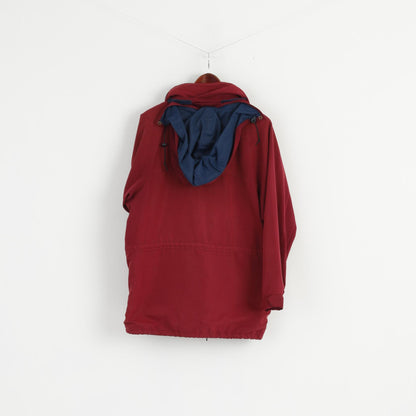 TOG 24 TECHNICAL Femme 14 L Veste Maroon Trevira Parka d'extérieur à capuche zippée