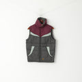 Diesel Women S Bodywarmer Grey Purple Down Jacket Nylon Zip Up Vest