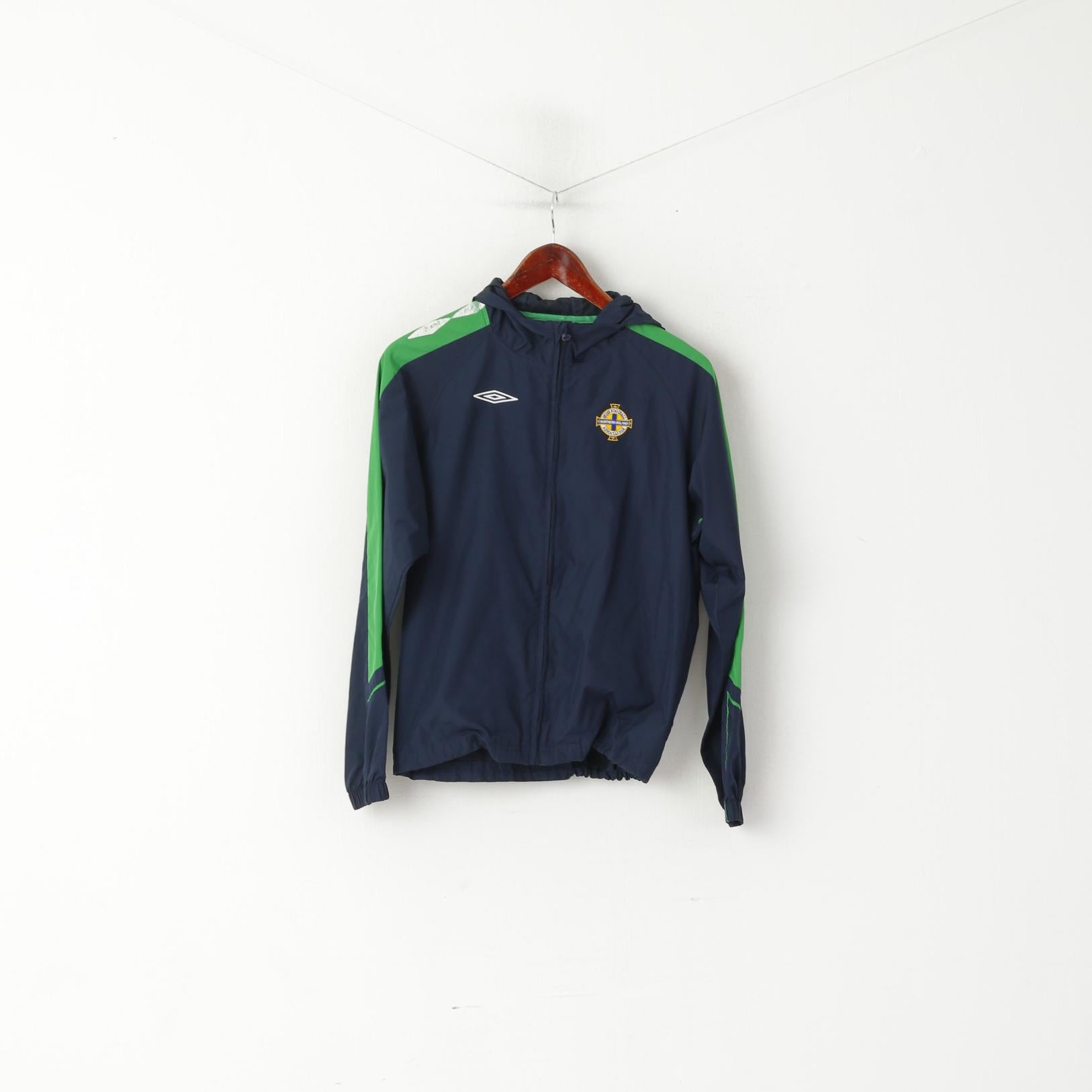 Umbro Boys XLB 158 Jacket Navy Ireland Irish Football Association Zip Up Top