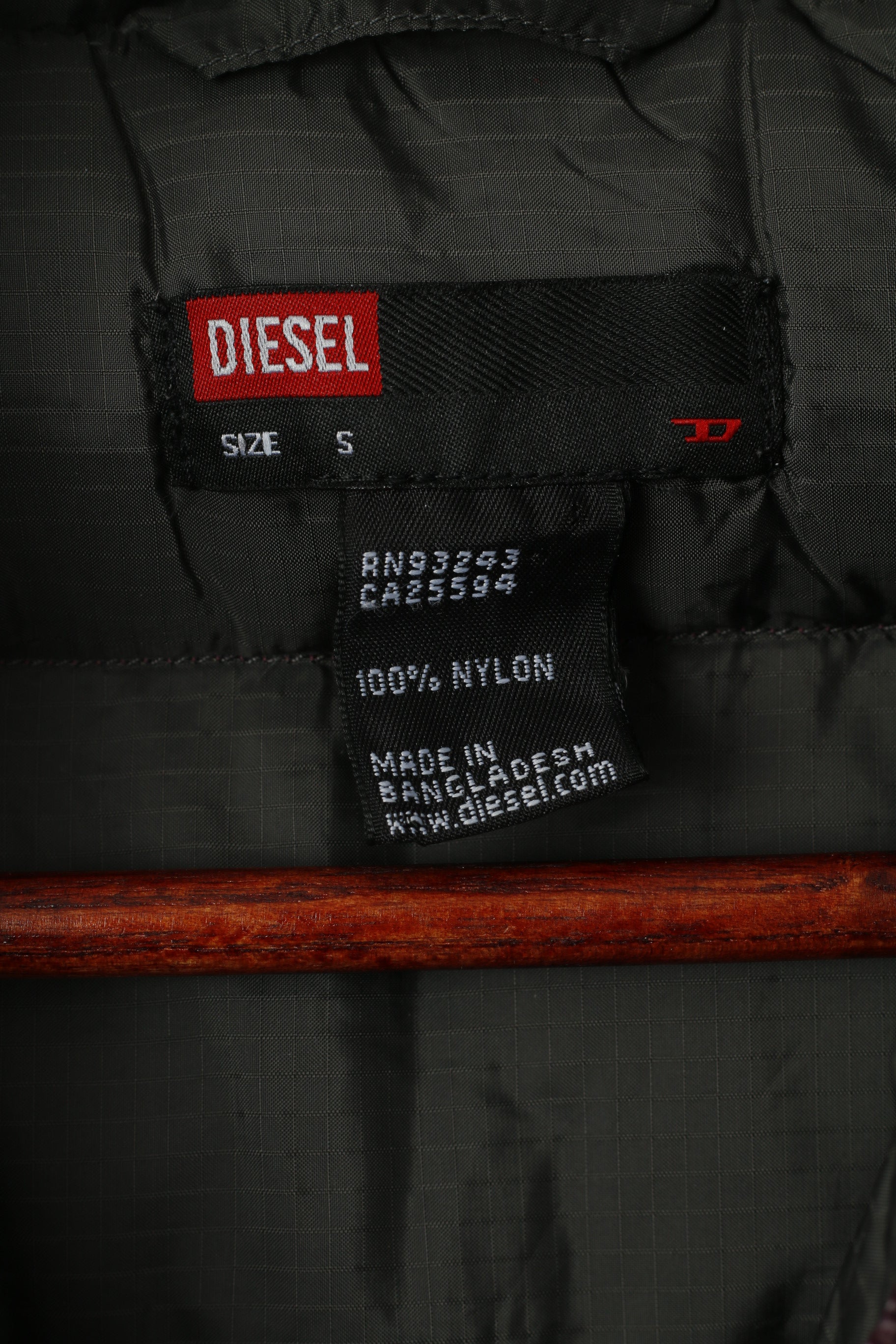 Diesel Women S Bodywarmer Grey Purple Down Jacket Nylon Zip Up Vest