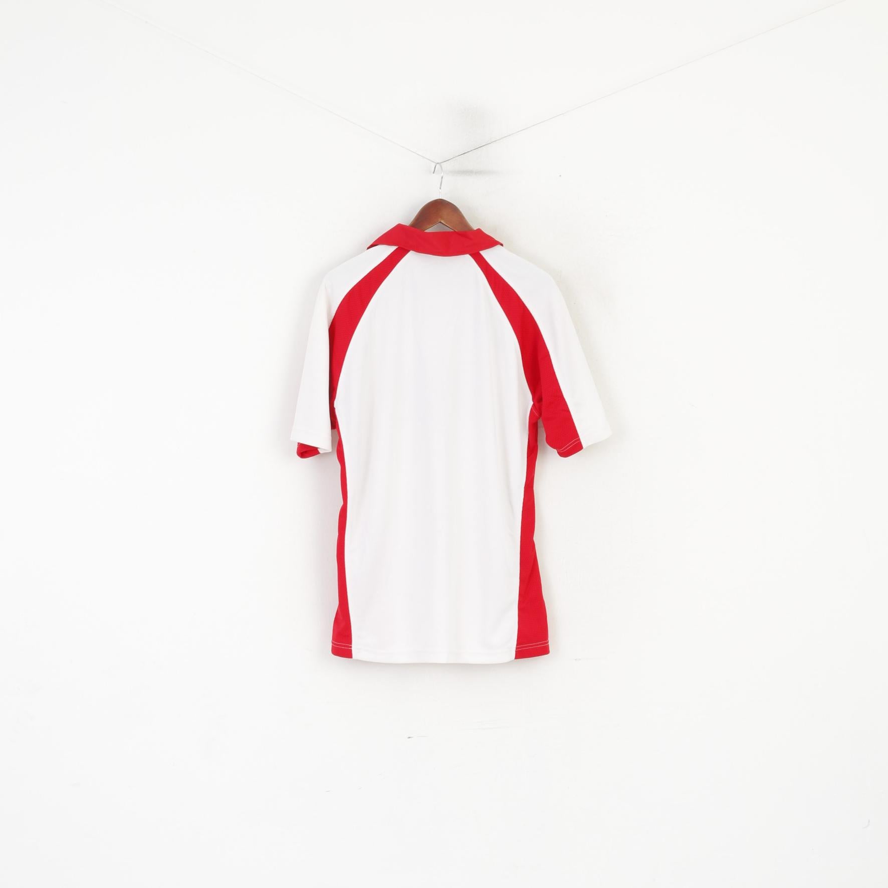 Kooga Hommes L Polo Blanc Rouge Angleterre Rugby Greene King IPA Sportswear Haut