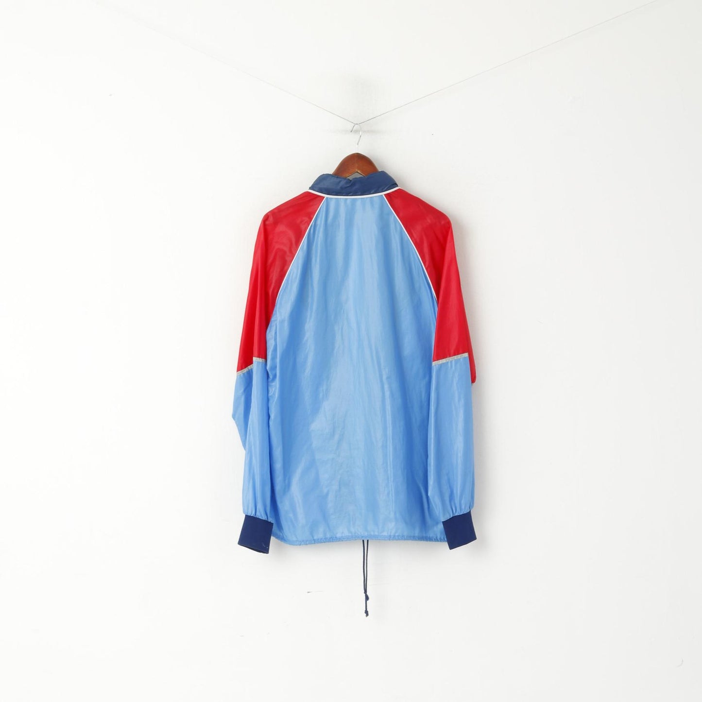New Line Giacca XL da uomo in nylon blu Danimarca Abbigliamento sportivo con zip intera Top leggero