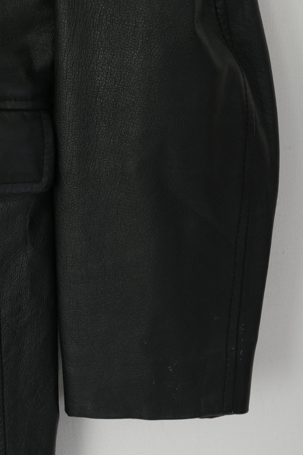 Freemans Women 12 S Coat Black Leather Single Breasted Classic Top