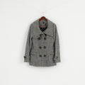 Zoul Women 38 Jacket Black White Wool Houndstooth Classic Janet Check Jacket
