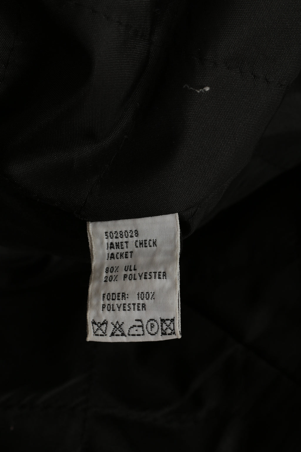 Zoul femmes 38 veste noir blanc laine pied-de-poule classique Janet veste à carreaux