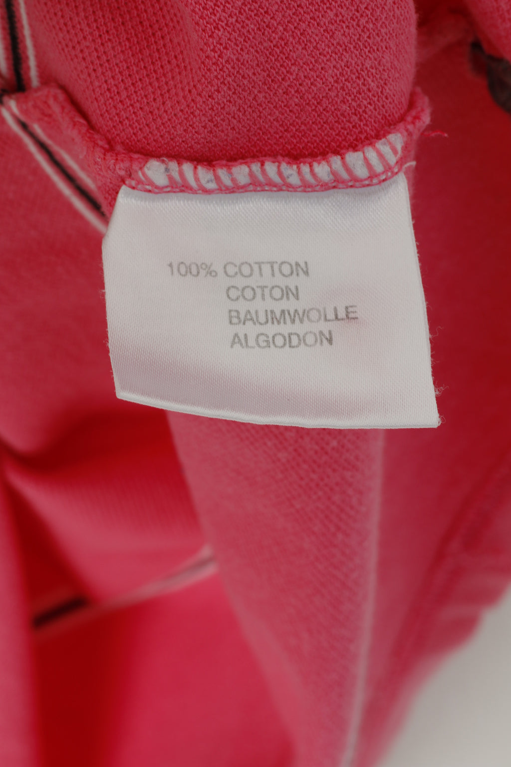 Polo sportiva da uomo della collezione PING L. Top sportivo con bottoni dettagliati a righe in cotone rosa