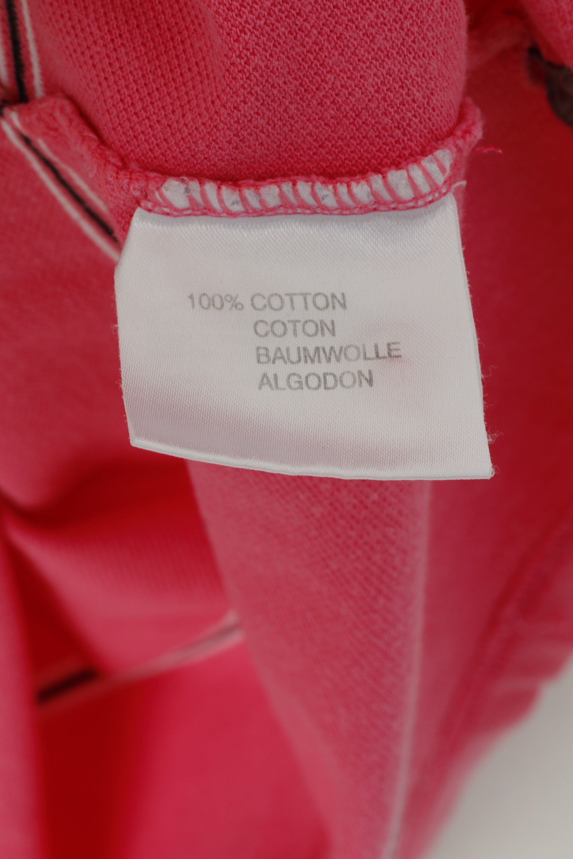 Polo sportiva da uomo della collezione PING L. Top sportivo con bottoni dettagliati a righe in cotone rosa