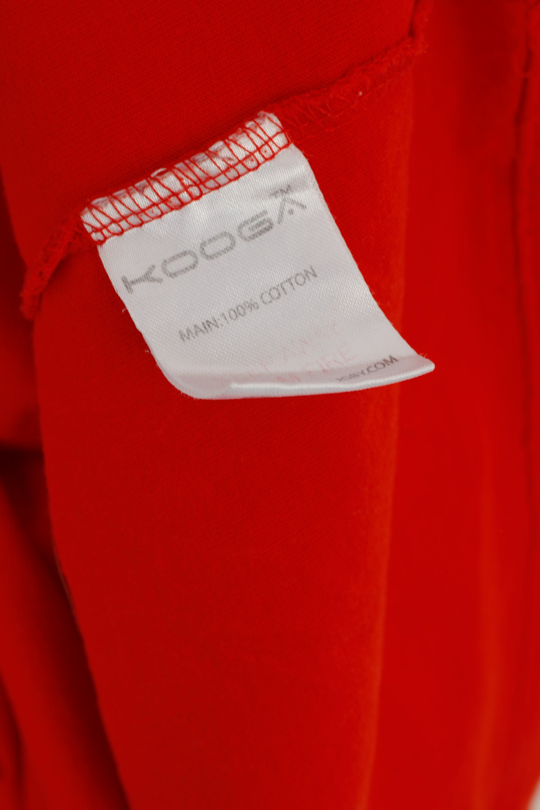 Kooga hommes 3XL T-Shirt rouge coton Rugby vêtements de sport col rond haut vintage