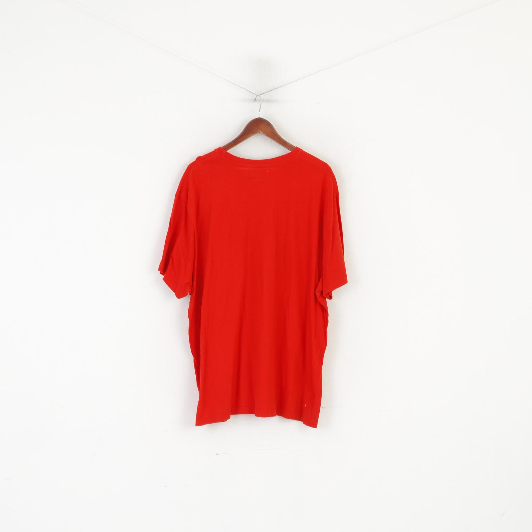 Kooga hommes 3XL T-Shirt rouge coton Rugby vêtements de sport col rond haut vintage