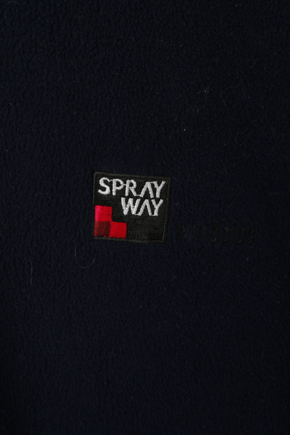 Sprayway Men S Fleece Top Navy Vintage Activewear Outdoor Sweatshirt Top