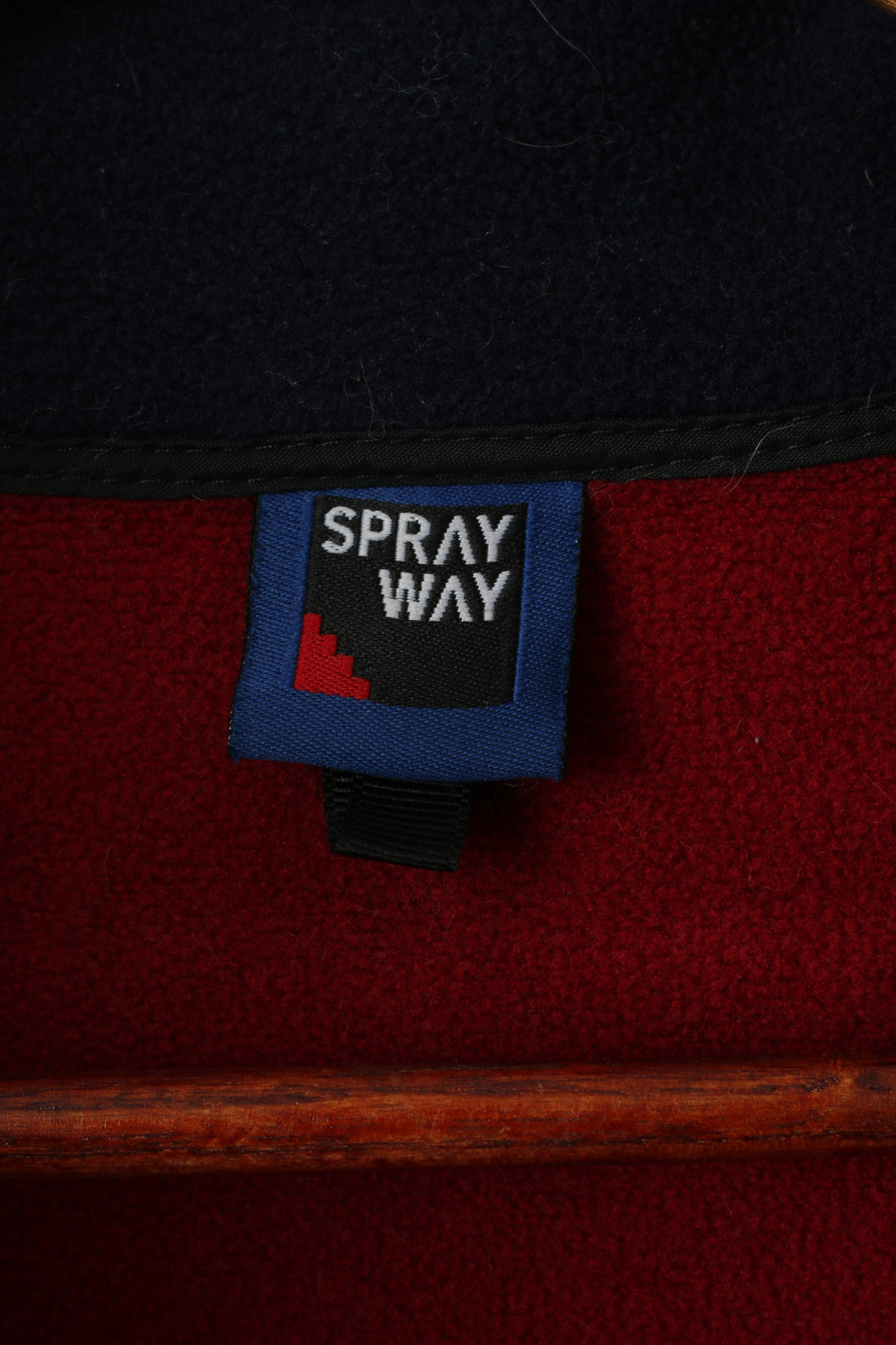 Sprayway Men S Fleece Top Navy Vintage Activewear Outdoor Sweatshirt Top