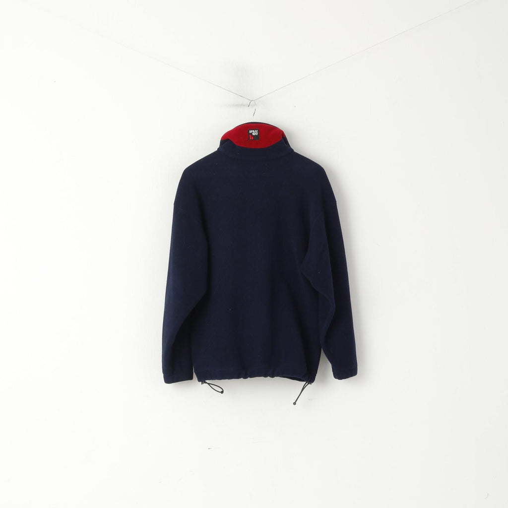 Sprayway Men S Fleece Top Navy Vintage Activewear Outdoor Sweatshirt Top