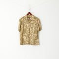 Royal Robbins Men M Casual Shirt Cream Hawaii Travel Linen Outdoor Short Sleeve Top