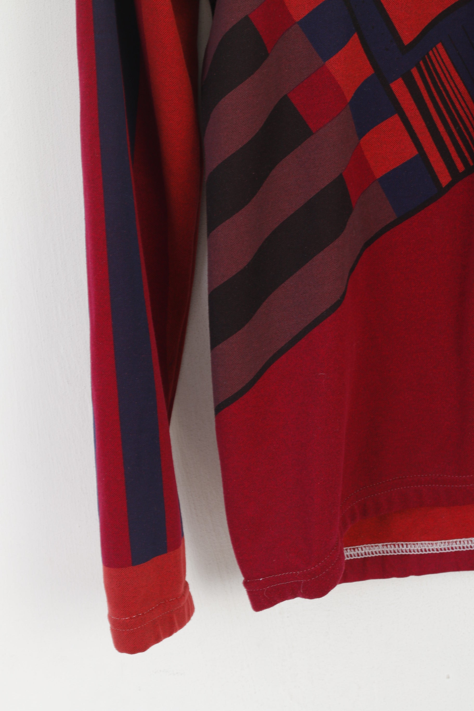 Santini hommes L chemise de cyclisme marron Vintage Italie col zippé vêtements de vélo haut à manches longues