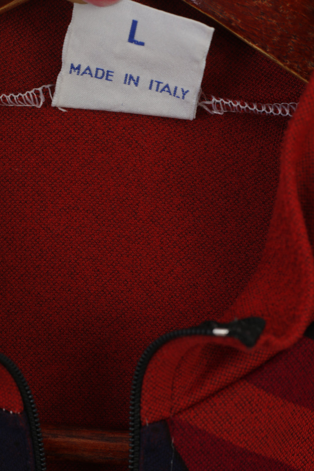 Santini hommes L chemise de cyclisme marron Vintage Italie col zippé vêtements de vélo haut à manches longues