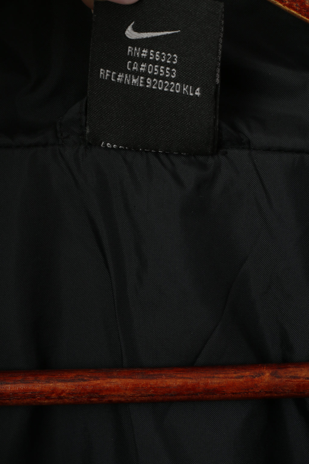 Nike Homme L 183 Veste Noir Nylon Imperméable Full Zip vintage Sportswear Top