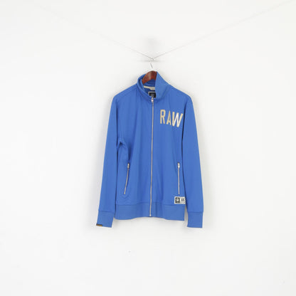 G-Star Raw Men XL (L) Sweatshirt Blue Shiny  Bobby Vest Full Zipper Sport Track Top
