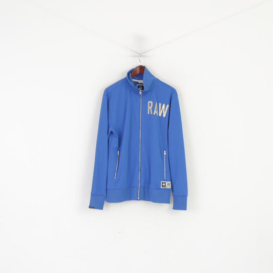 G-Star Raw Men XL (L) Sweatshirt Bleu Brillant Bobby Vest Full Zipper Sport Track Top